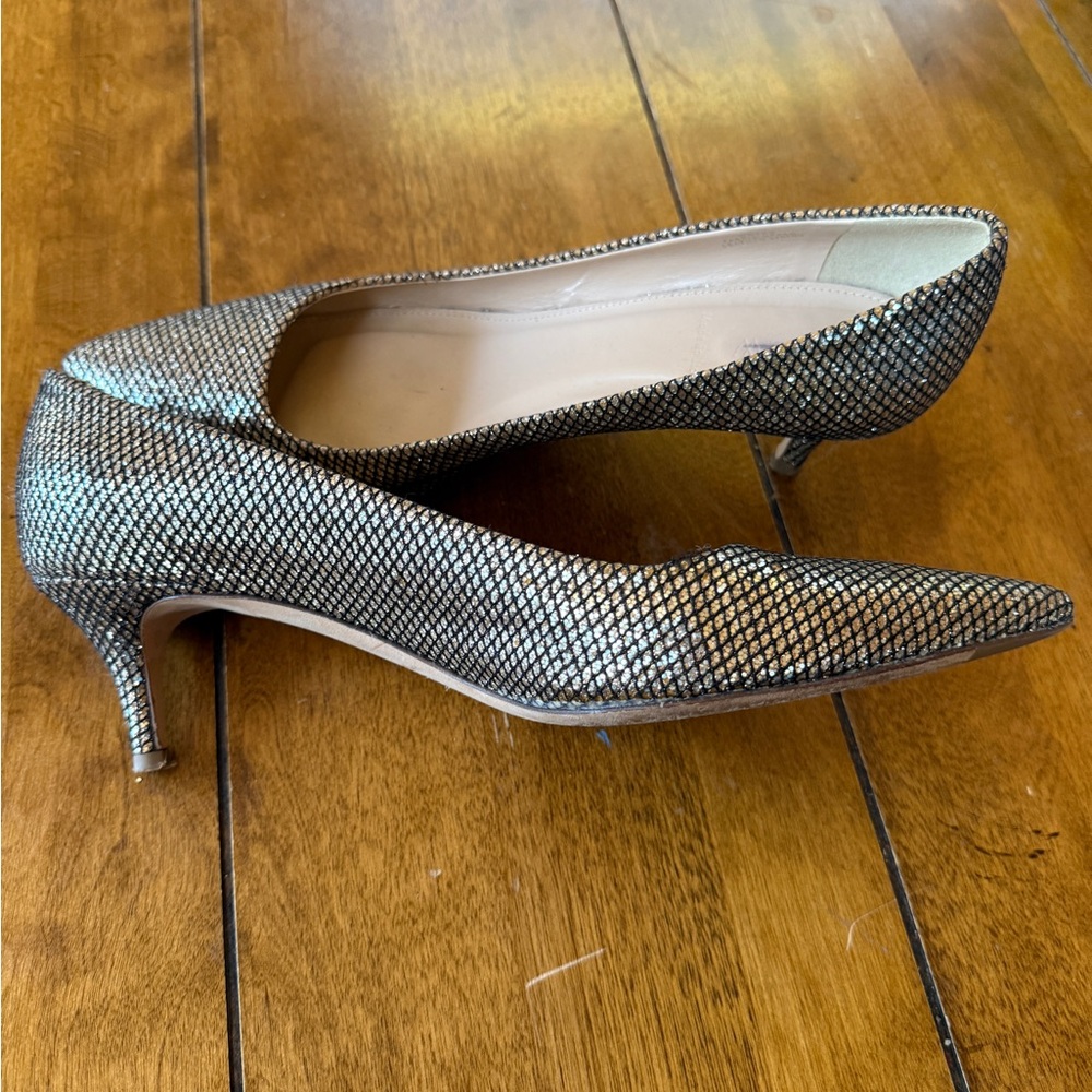 J. Crew Metallic Gold Heels